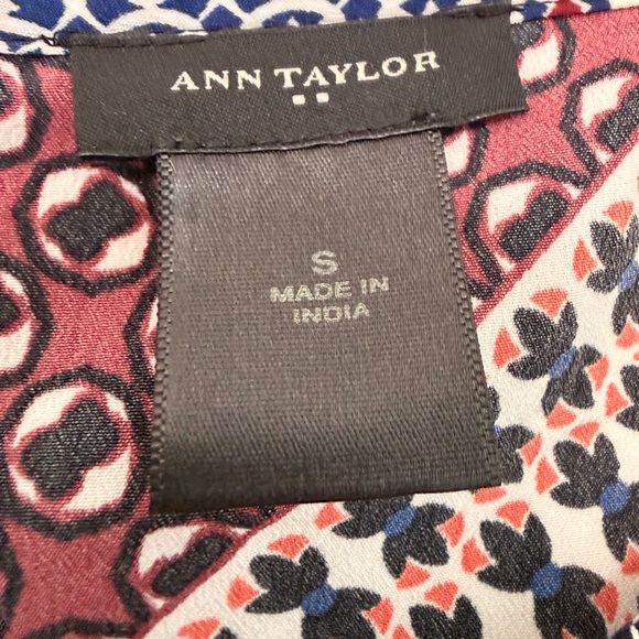 Ann Taylor Patchwork Sheath Dress Small Work Career Sleeveless Geometric Print - Picture 9 of 11